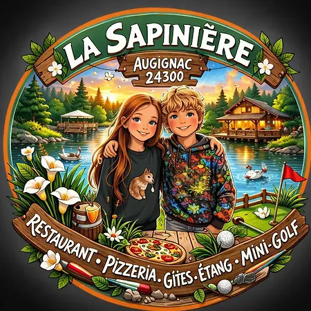 La Sapiniere 24 Maison 6 Personnes Etang Piscine Mini Golf Holiday home Augignac